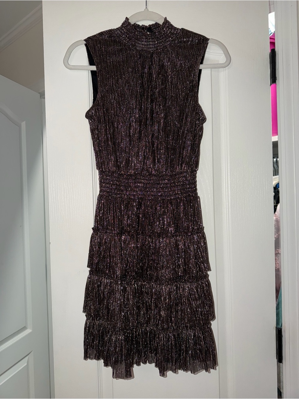 1. STATE Sparkle Tiered Sleeveless Dress size XS